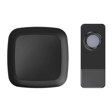 Campainha de tomada sem fios 230V IP55 preta