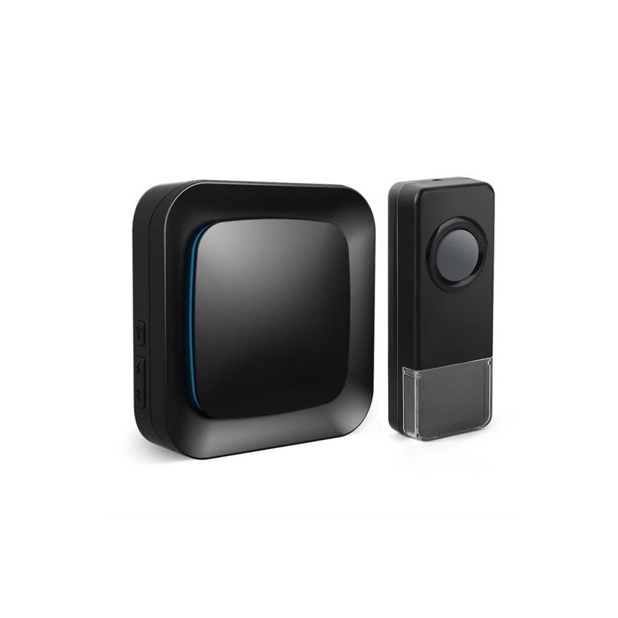 Campainha de tomada sem fios 230V IP55 preta