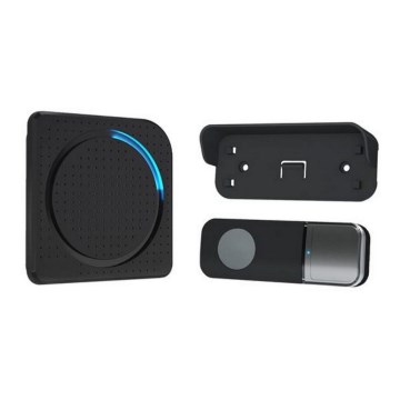 Campainha de tomada sem fios 230V IP56 preto