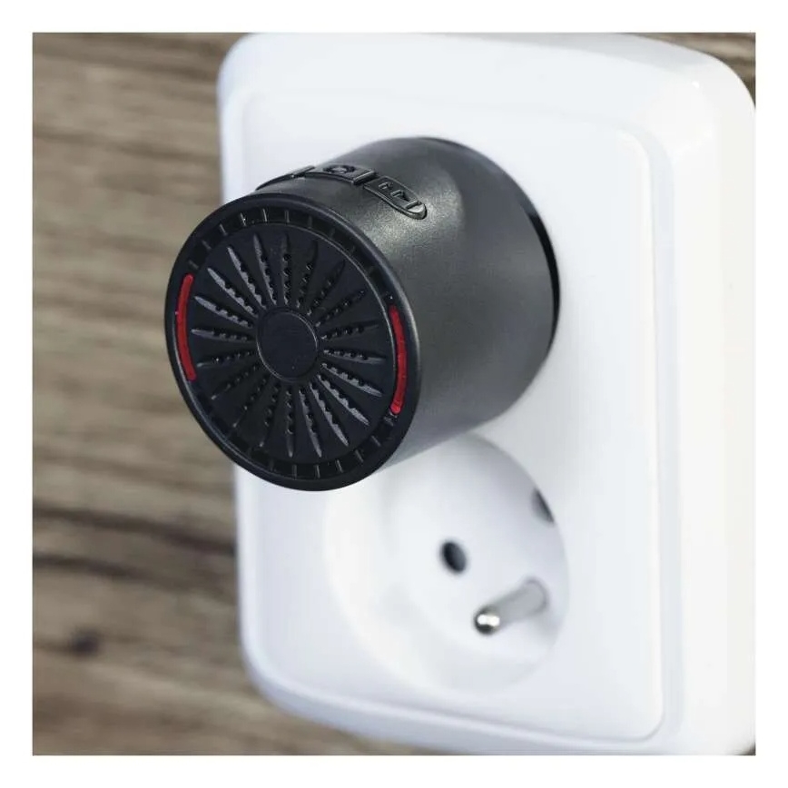 Campainha sem fio para tomada 230V + 1xCR2032 preta