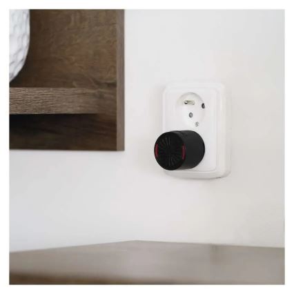 Campainha sem fio para tomada 230V + 1xCR2032 preta
