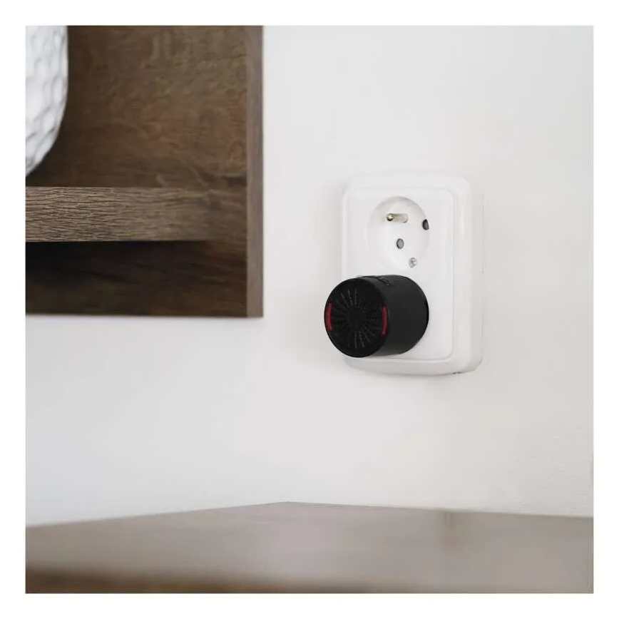 Campainha sem fio para tomada 230V + 1xCR2032 preta