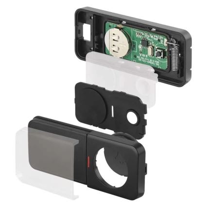 Campainha sem fio para tomada 230V + 1xCR2032 preta