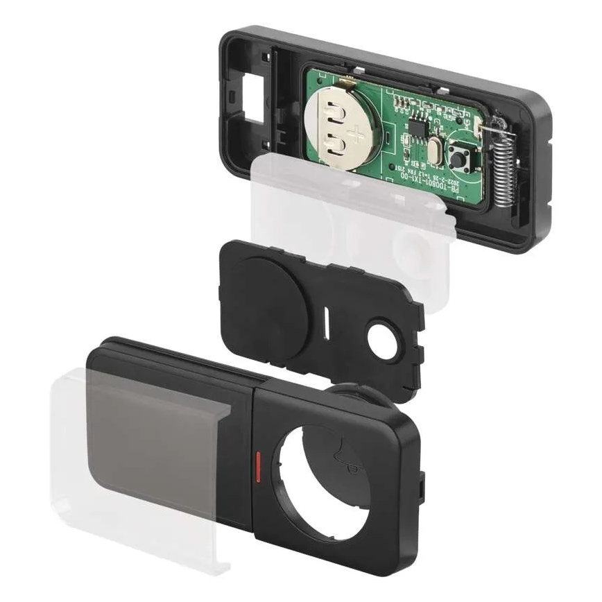 Campainha sem fio para tomada 230V + 1xCR2032 preta
