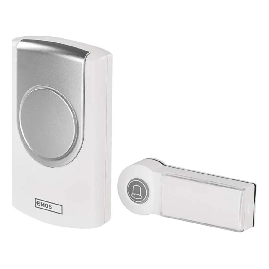 Campainha sem fios 3xAA IP44 branco/prateado