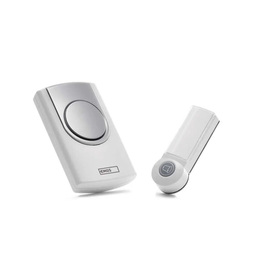Campainha sem fios 3xAA IP44 branco/prateado