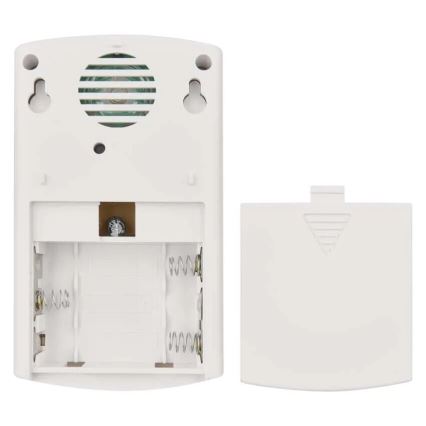 Campainha sem fios 3xAA IP44 branco/prateado