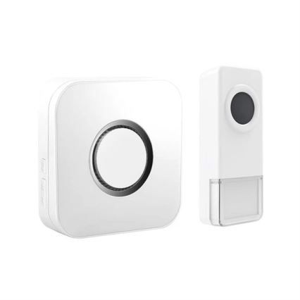Campainha sem fios 3xAAA/1xA23 IP55 branco