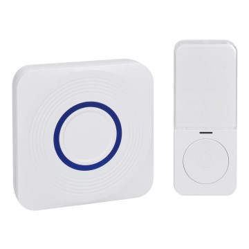 Campainha sem fios alimentada a pilhas 3xAAA IP56 branco