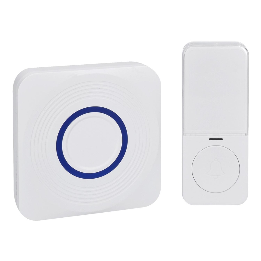 Campainha sem fios alimentada a pilhas 3xAAA IP56 branco