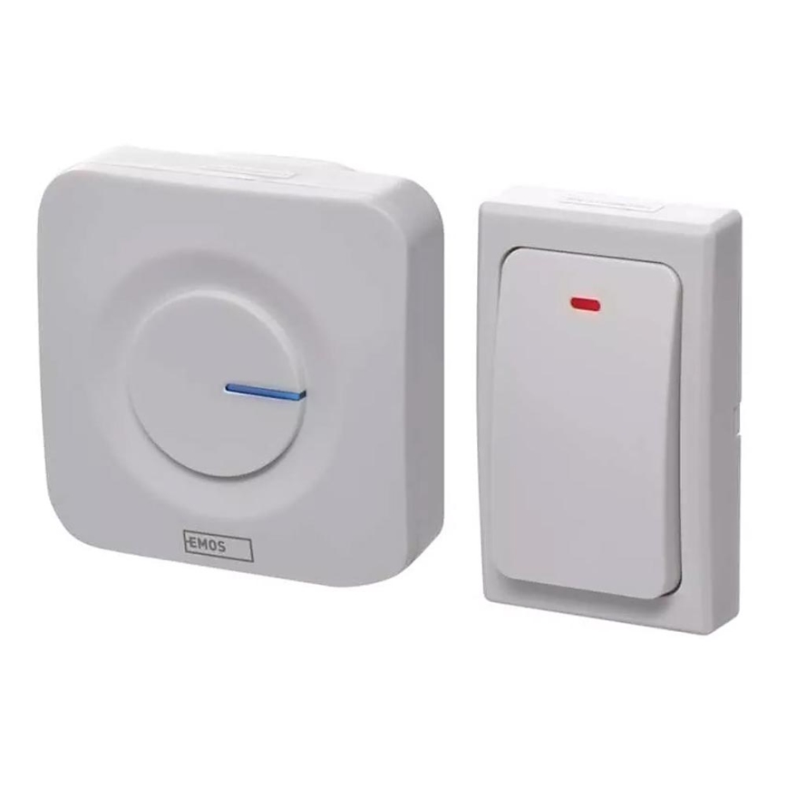 Campainha sem fios de tomada 230V IP44 branca