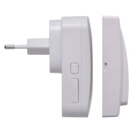 Campainha sem fios de tomada 230V IP44 branca