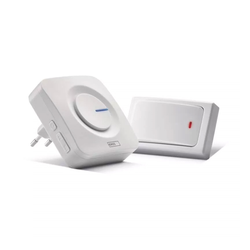 Campainha sem fios de tomada 230V IP44 branca