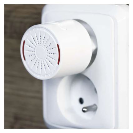 Campainha sem fios para tomada 230 V + 1x CR2032 branca