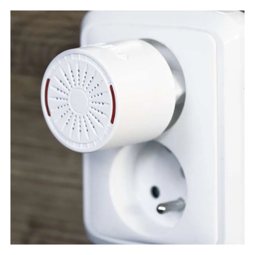 Campainha sem fios para tomada 230 V + 1x CR2032 branca