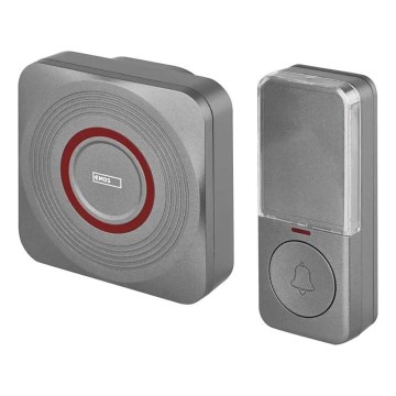 Campainha sem fios para tomada GoSmart 230V + 1x CR2032 cinzenta Wi-Fi