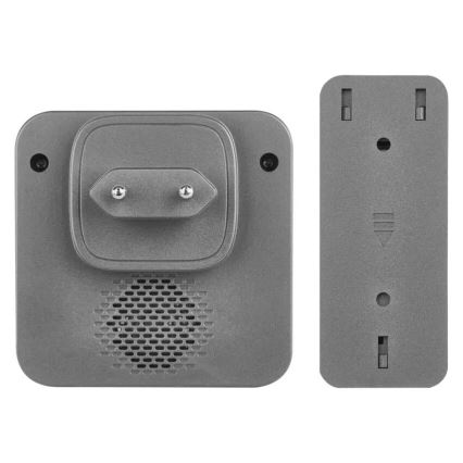 Campainha sem fios para tomada GoSmart 230V + 1x CR2032 cinzenta Wi-Fi