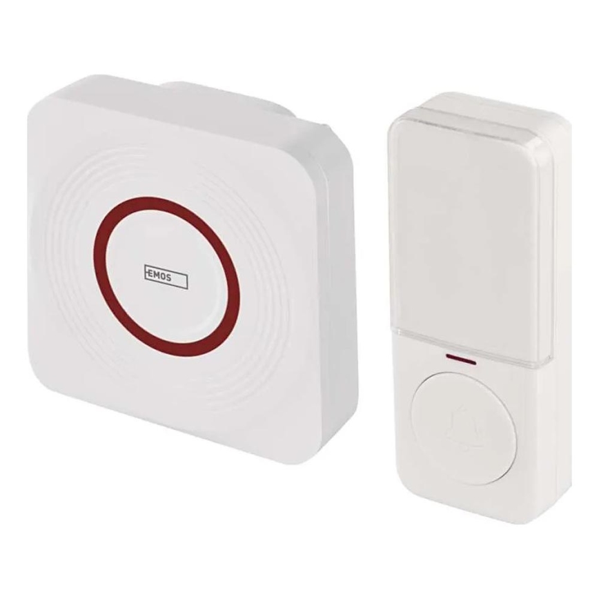 Campainha sem fios para tomada GoSmart 230V + 1xCR2032, branca, Wi-Fi