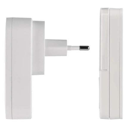 Campainha sem fios para tomada GoSmart 230V + 1xCR2032, branca, Wi-Fi