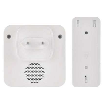 Campainha sem fios para tomada GoSmart 230V + 1xCR2032, branca, Wi-Fi