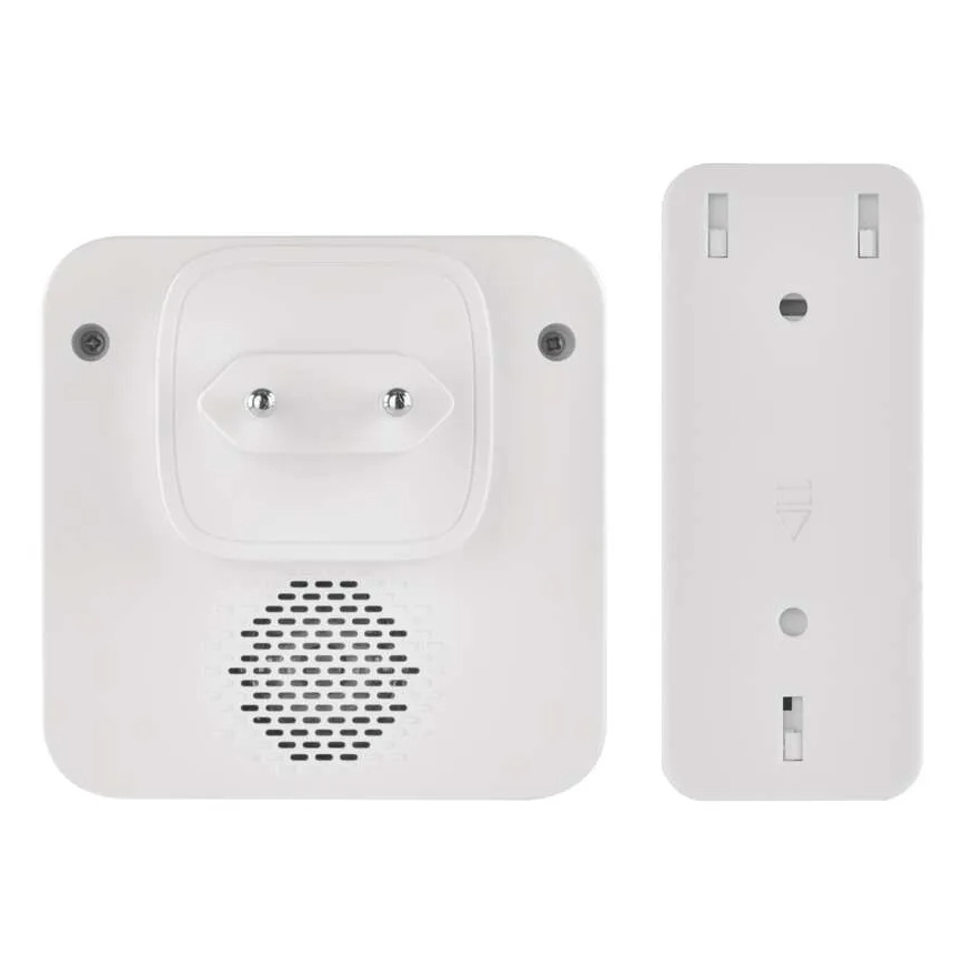 Campainha sem fios para tomada GoSmart 230V + 1xCR2032, branca, Wi-Fi
