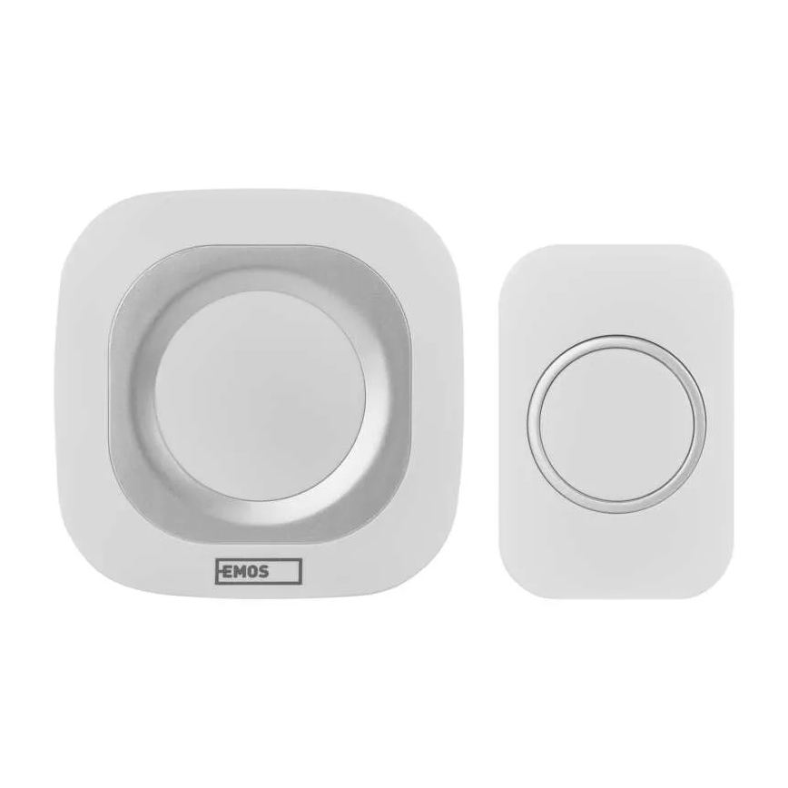 Campainha Sem Fios Plug-in 230V + 1xCR2032 IP44 branco