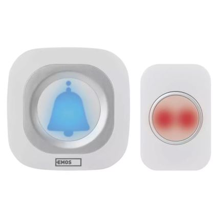Campainha Sem Fios Plug-in 230V + 1xCR2032 IP44 branco