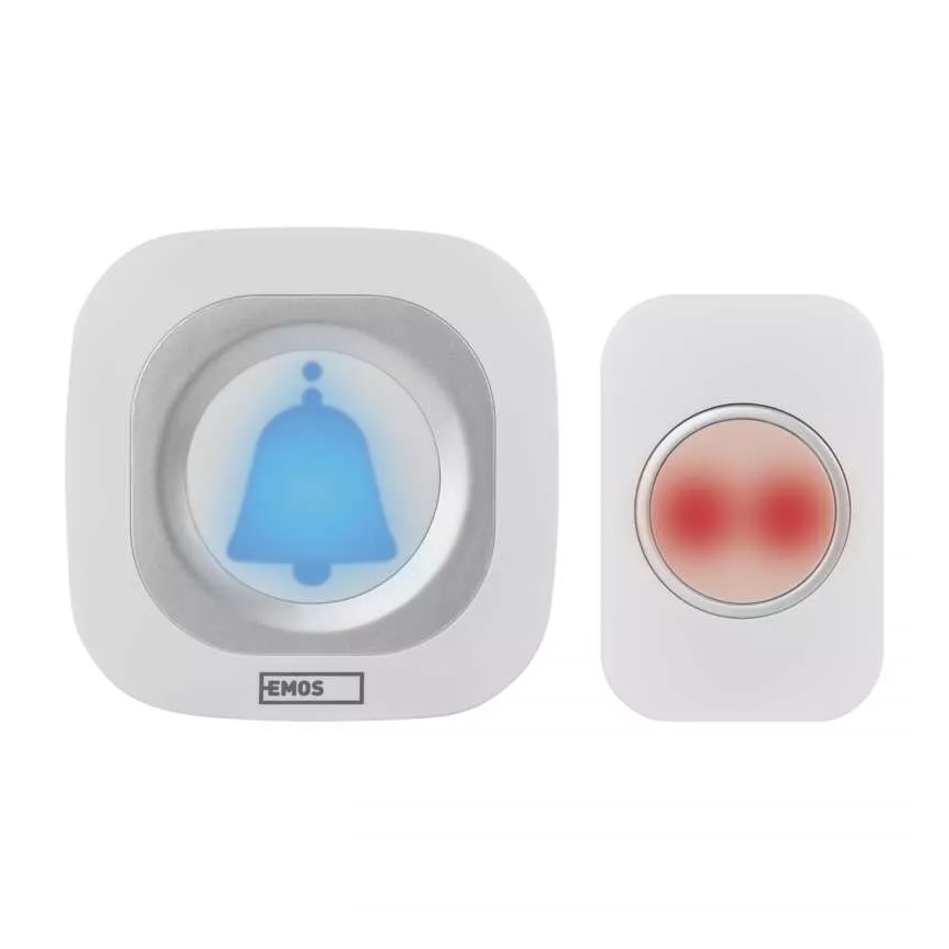 Campainha Sem Fios Plug-in 230V + 1xCR2032 IP44 branco