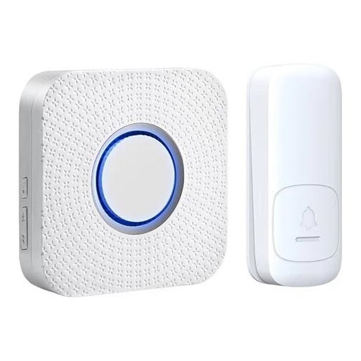 Campainha Sem Fios Plug-in cinético 230V branco