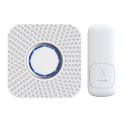 Campainha Sem Fios Plug-in cinético 230V branco