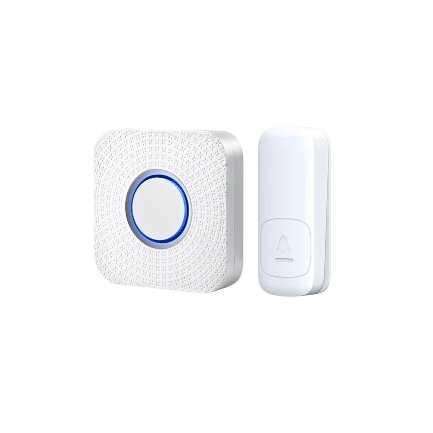 Campainha Sem Fios Plug-in cinético 230V branco
