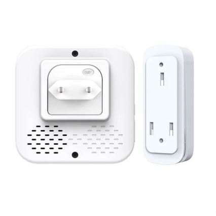 Campainha Sem Fios Plug-in cinético 230V branco