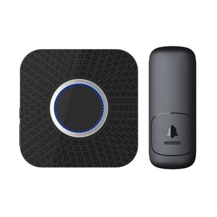 Campainha Sem Fios Plug-in cinético 230V preto