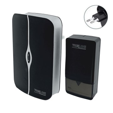 Campainha Sem Fios Plug-in PIEZO BELL 230V IP40 preto