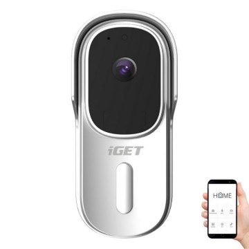 Campainha vídeo com sensor de movimento Full HD 1080p 5200 mAh IP65 Wi-Fi branco