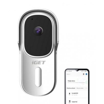 Campainha vídeo com sensor de movimento Full HD 1080p 5200 mAh IP65 Wi-Fi branco