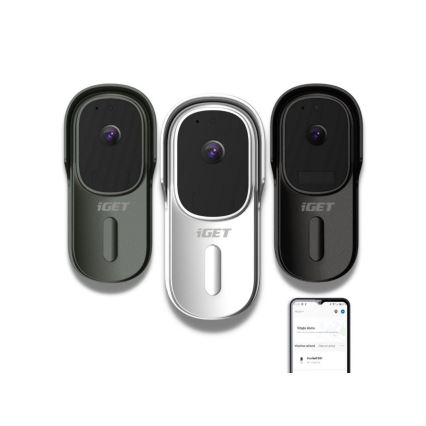 Campainha vídeo com sensor de movimento Full HD 1080p IP65 Wi-Fi branco + altifalante