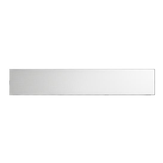 Canaleta de drenagem 49,5 x 2,3 cm, aço inoxidável/prateado