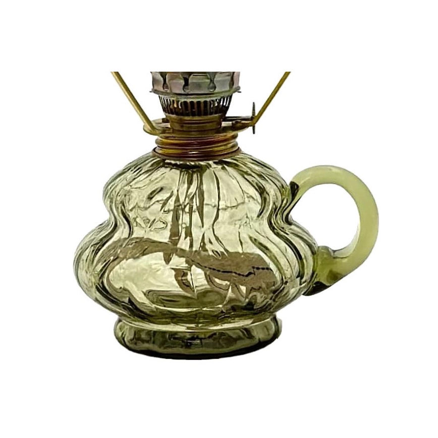 Candeeiro a óleo ANNA 33 cm verde floresta grande krakle