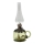 Candeeiro a óleo LUCIE 35 cm verde floresta decorado com estanho
