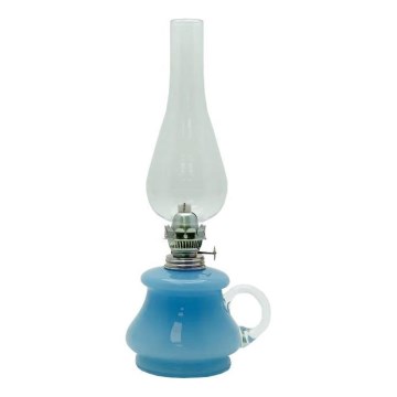 Candeeiro a óleo TEREZA 34 cm azul claro