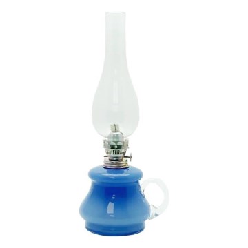 Candeeiro a óleo TEREZA 34 cm azul escuro