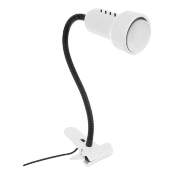 Candeeiro com clipe LOLEK 1xE14/24W/230V branco