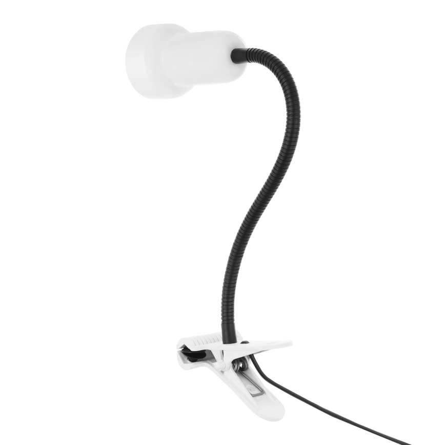 Candeeiro com clipe LOLEK 1xE14/24W/230V branco