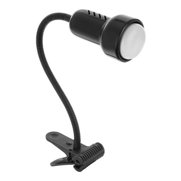 Candeeiro com clipe LOLEK 1xE14/24W/230V preto