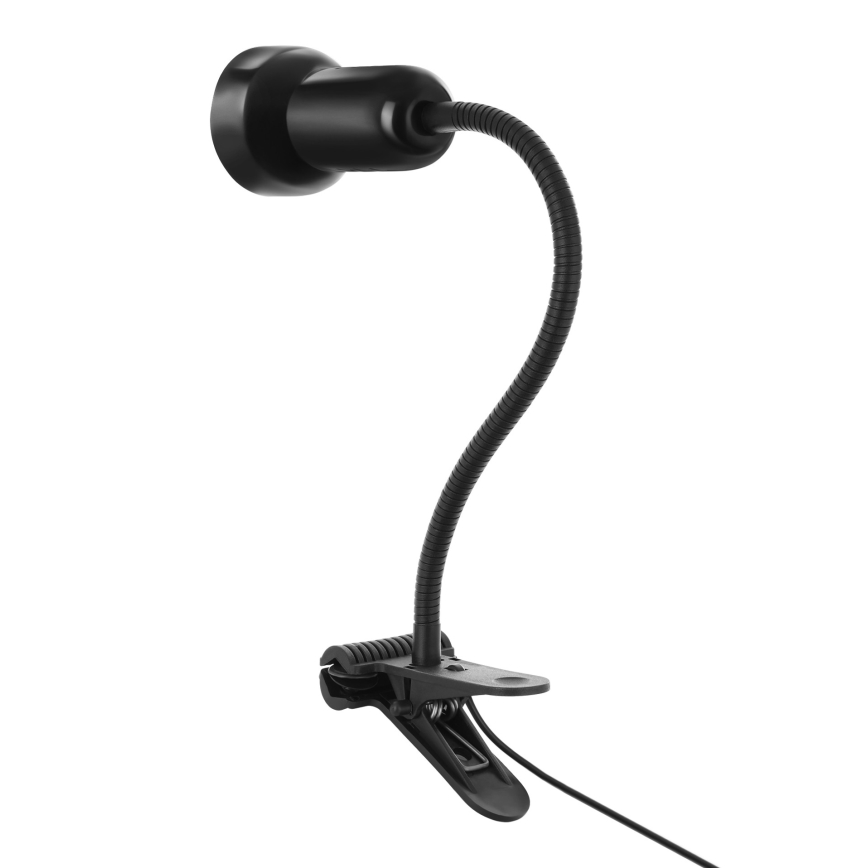 Candeeiro com clipe LOLEK 1xE14/24W/230V preto