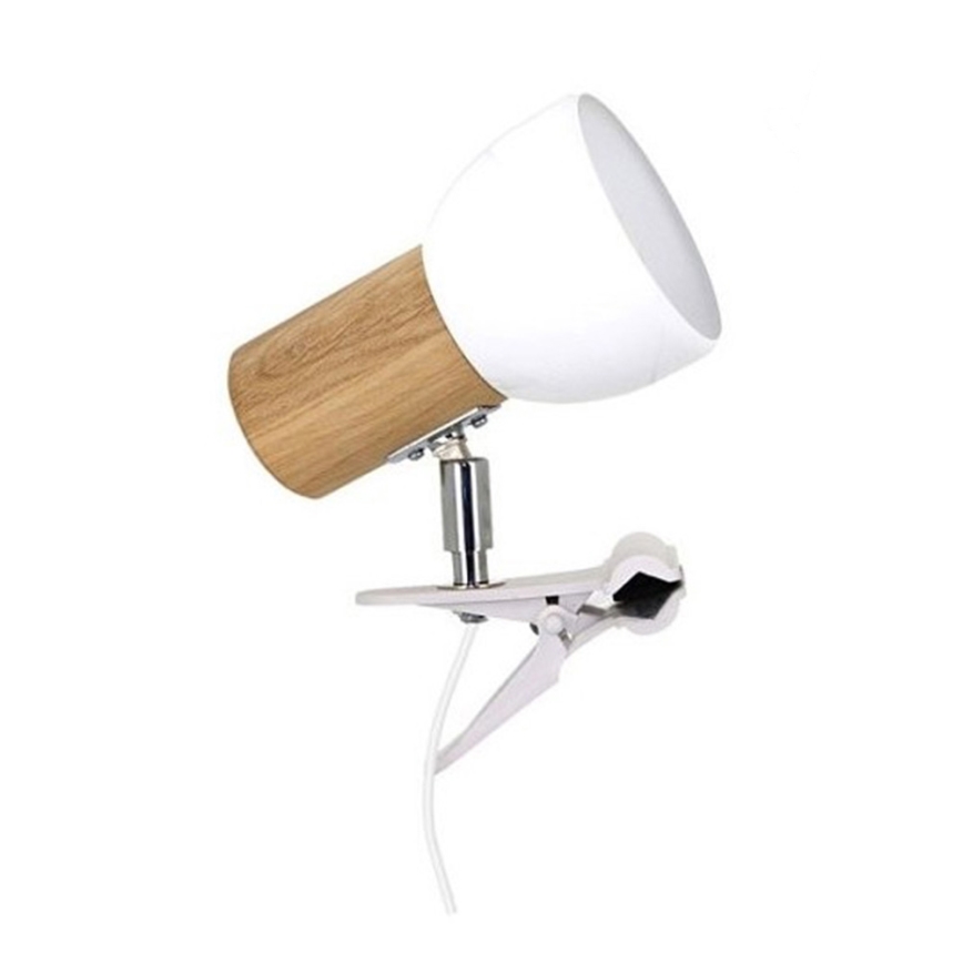 Candeeiro com clipe SVENDA 1xE27/60W/230V carvalho