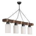Candeeiro de cadeado JASMIN 4xE27/40W/230V castanho/branco