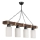 Candeeiro de cadeado JASMIN 4xE27/40W/230V castanho/branco