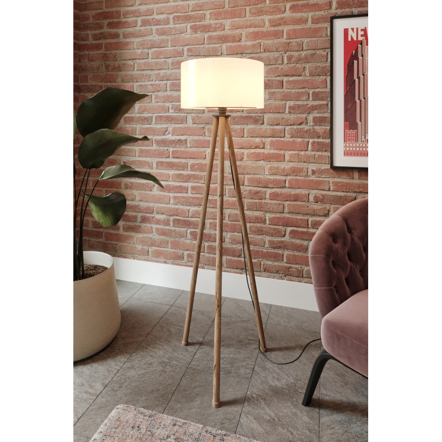 Candeeiro de chão 1xE27/40W/230V bege/branco